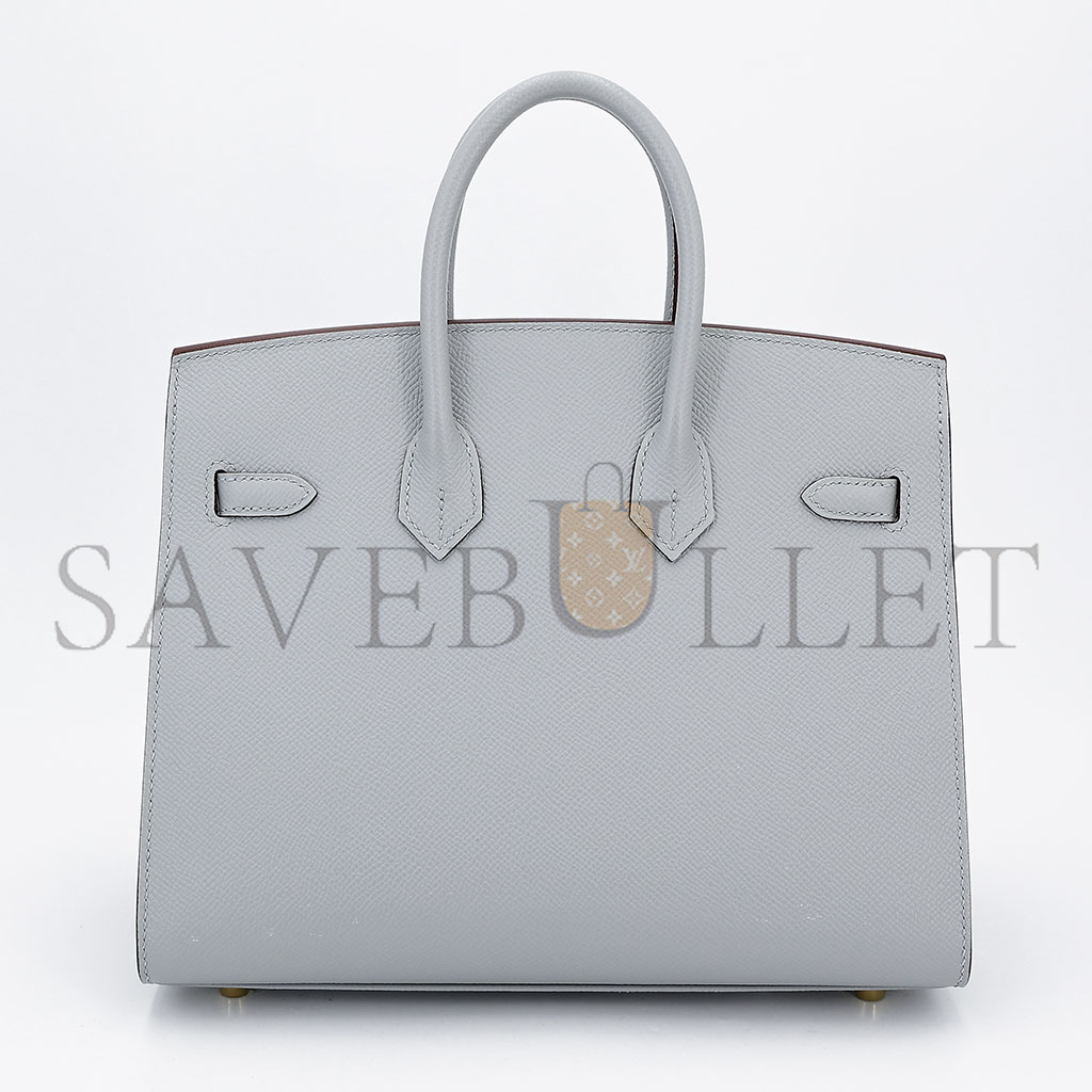 HERMES BIRKIN 30 EPSOM LEATHER HAZE BLUE GOLD BUCKLE BAG 8007416001 (30*23*15cm)